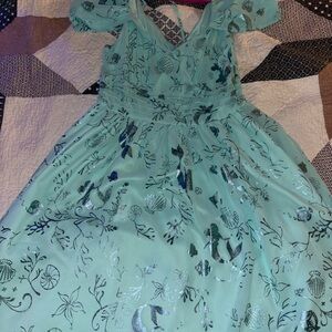 Disney Aqua Mermaid Print Dress